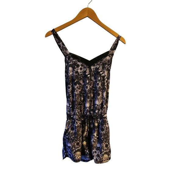 Lululemon The Runsie Flowabunga floral romper black white sz 4 - Picture 7 of 9